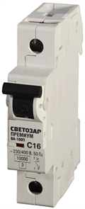СВЕТОЗАР 32 А, 230/400 B, 10 kA, 1-полюсной, "C", автоматический выключатель "ПРЕМИУМ" SV-49031-32-C