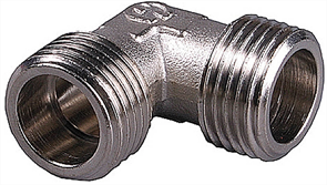 GENERAL FITTINGS 1/2", никелированная латунь, "штуцер-штуцер", уголок 51071-S/S-1/2