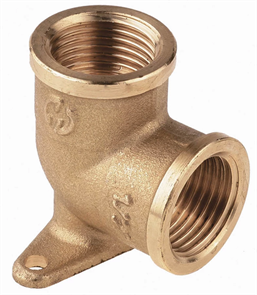 GENERAL FITTINGS 1/2", латунь, "гайка - гайка", уголок с креплением 51076-G/G-1/2
