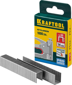 KRAFTOOL скобы тип 53 (A / 10 / JT21), 14 мм, 1000 шт., скобы супертвердые 31670-14