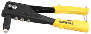 STAYER заклепки 2.4-4.8 мм, заклепочник MS100 MAX-Fix 3105 Профессионал