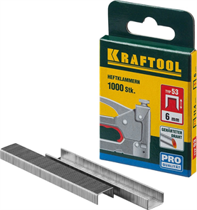 KRAFTOOL скобы тип 53 (A / 10 / JT21), 18 мм, 1000 шт., скобы супертвердые 31670-18