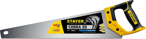 STAYER 7 TPI, 450мм, ножовка универсальная (пила) Cobra 3D 1512-45_z01