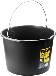 STAYER 20 л, 25x35x40 см, пластмассовое, ведро строительное с носиком 06083-20