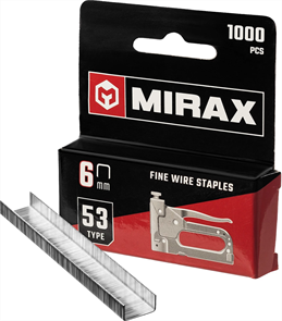 {{photo.Alt || photo.Description || 'MIRAX скобы тип 53, 6 мм, скобы для степлера тонкие 3153-06'}}