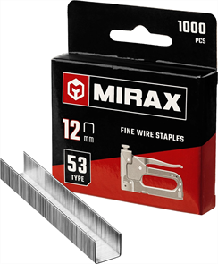 {{photo.Alt || photo.Description || 'MIRAX скобы тип 53, 12 мм, скобы для степлера тонкие 3153-12'}}