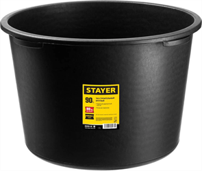 {{photo.Alt || photo.Description || 'STAYER 90 л, 42x64x64 см, пластмассовый, круглый, таз строительный 06098-90_z01'}}