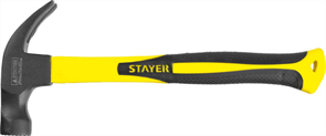{{photo.Alt || photo.Description || 'STAYER 450 г, молоток-гвоздодер кованый с магнитом Fiberglass-M 2027-450'}}