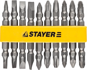 STAYER 10 шт., набор двусторонних битов 2605-H10_z01