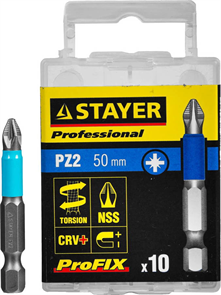 {{photo.Alt || photo.Description || 'STAYER PZ2, 50 мм, 10 шт., биты ProFix Pozidriv 26223-2-50-10_z01'}}
