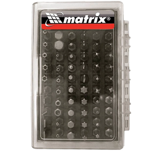 MATRIX 61 шт, CrV, набор бит с магнитным держателем 11387