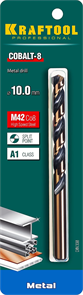 KRAFTOOL d 10 мм, HSS-Co (8%), класс A, DIN 338, сверло по металлу 29656-10