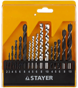 STAYER 16 шт., комбинированный набор сверл 29720-H16