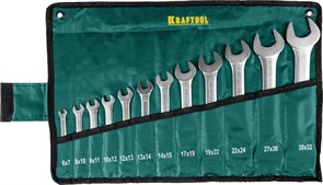 {{photo.Alt || photo.Description || 'KRAFTOOL 12 шт., 8-19 мм, Cr-V сталь, хромированный, набор ключей гаечных рожковых 27033-H12'}}