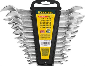 {{photo.Alt || photo.Description || 'KRAFTOOL 12 шт., 6-32 мм, Cr-V сталь, хромированный, набор ключей гаечных рожковых 27033-H12C'}}