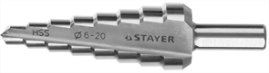 {{photo.Alt || photo.Description || 'STAYER  6-28 мм, 8 ступеней, HSS, сверло ступенчатое 29660-6-20-8'}}