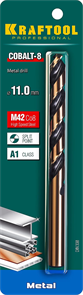 KRAFTOOL d 11 мм, HSS-Co (8%), класс A, DIN 338, сверло по металлу 29656-11