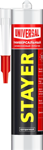 STAYER 260 мл, универсальный, прозрачный, силиконовый герметик 41213-2_z01