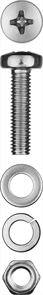 {{photo.Alt || photo.Description || 'ЗУБР M4 x 20 мм, 24 шт., винт (DIN7985), гайка (DIN934), шайба (DIN125), шайба (DIN127), комплект крепежа 303476-04-020'}}
