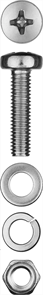 {{photo.Alt || photo.Description || 'ЗУБР M5 x 20 мм, 16 шт., винт (DIN7985), гайка (DIN934), шайба (DIN125), шайба (DIN127), комплект крепежа 303476-05-020'}}