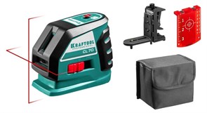 {{photo.Alt || photo.Description || 'KRAFTOOL 20-70 м, (детектор), сверхъяркий, IP54, точн. 0,2 мм/м, держатель, нивелир лазерный линейный CL-70-2 34660-2'}}