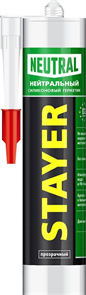 STAYER 260 мл, нейтральный, прозрачный, силиконовый герметик 41217-2_z01