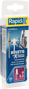 {{photo.Alt || photo.Description || 'RAPID 3.2 x 8 мм, 50 шт., заклепка из нержавеющей стали 5000393'}}