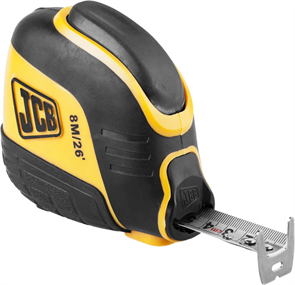 JCB 8 м, автостоп, двусторонняя шкала, двухкомпонентный корпус, рулетка JMS004