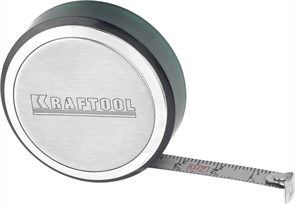 KRAFTOOL 2 м х 8 мм, SuperKompakt, корпус из нержавеющей стали, рулетка 34147-02