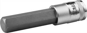 KRAFTOOL 1/2", 100 мм, S2 сталь, H12, удлиненная, сатинированная, торцовая бита-головка INDUSTRIE QUALITAT 27909-12_z01