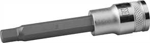 KRAFTOOL 1/2", 100 мм, S2 сталь, H8, удлиненная, фосфатированная, торцовая бита-головка INDUSTRIE QUALITAT 27909-08_z01