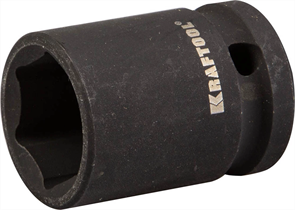 KRAFTOOL 1/2", 19 мм, Cr-Mo сталь, фосфатированная, торцовая головка ударная 27940-19_z01