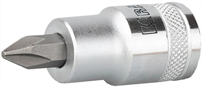 KRAFTOOL 1/2", S2 сталь, PH4, сатинированная, торцовая бита-головка "INDUSTRIE QUALITAT" 27901-4