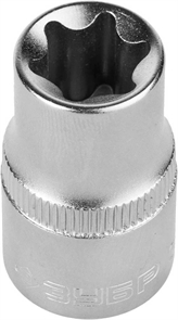 ЗУБР 1/2", E14, Cr-V сталь, хромированная, торцовая головка 27719-14