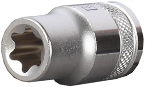 KRAFTOOL 1/2", E22, Cr-V сталь, хромированная, торцовая головка 27810-22