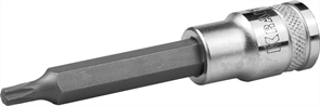 KRAFTOOL 1/2", S2 сталь, Т27, сатинированная, торцовая бита-головка удлиненная "INDUSTRIE QUALITAT" 27906-27