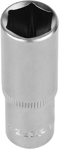 ЗУБР 1/4", 12 мм, Cr-V сталь, хромированная, торцовая головка 27717-12