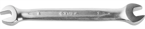 ЗУБР 6х7 мм, Cr-V сталь, хромированный, гаечный ключ рожковый 27027-06-07