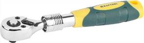 KRAFTOOL 1/4", 72 зубца, Cr-V сталь, трещотка для торцовых головок телескопическая 27798-1/4