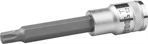 KRAFTOOL 1/2", 100 мм, S2 сталь, Т45, удлиненная, сатинированная, торцовая бита-головка INDUSTRIE QUALITAT 27906-45_z01