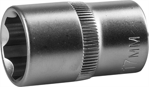 ЗУБР 1/2", 17 мм, Cr-V сталь, хромированная, торцовая головка 27725-17_z02