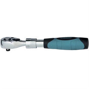 GROSS 1/4", Cr-V сталь, трещотка для торцовых головок телескопическая 14074