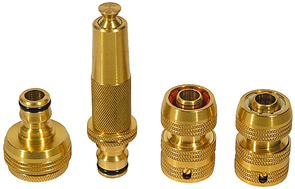 RACO 4 шт, латунь, набор Profi (наконечник, адаптер и соединители 1/2"х3/4"х1") 4246-55058B