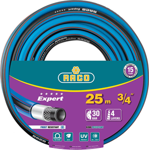 {{photo.Alt || photo.Description || 'Raco d 3/4&quot; x 25 м, 30 атм., 4-x слойный, армированный, шланг поливочный EXPERT 40302-3/4-25_z01'}}