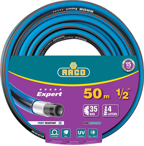 {{photo.Alt || photo.Description || 'Raco d 1/2&quot; x 50 м, 35 атм., 4-x слойный, армированный, шланг поливочный EXPERT 40302-1/2-50_z01'}}