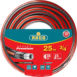 {{photo.Alt || photo.Description || 'Raco d 3/4&quot; x 25 м, 35 атм., 5-ти слойный, армированный, шланг поливочный PREMIUM 40300-3/4-25_z01'}}