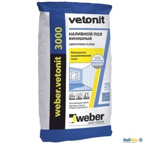 Пол наливной weber.vetonit 3000 25 кг 48 шт/под