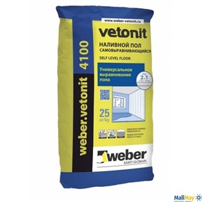 Пол наливной самовыравнивающийся Weber-Vetonit 4100