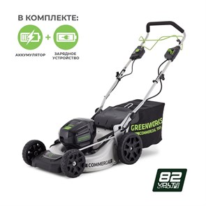 Greenworks GC82LM51K5, газонокосилка аккумуляторная