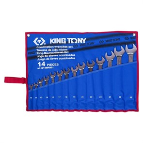 Набор комбинированных ключей, 10-32 мм, 14 предметов KING TONY 1214MRN01